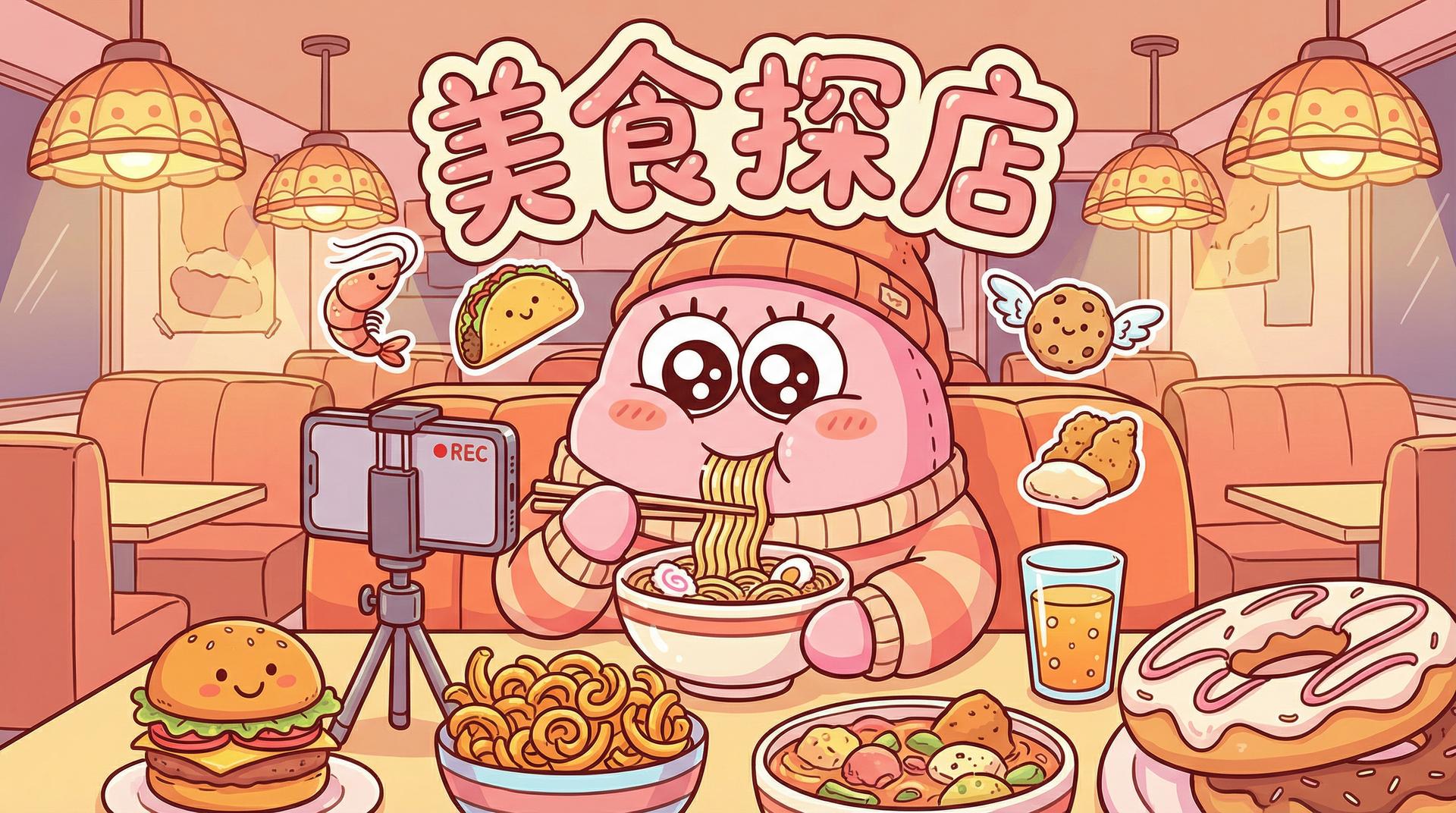 探花美食探店视频